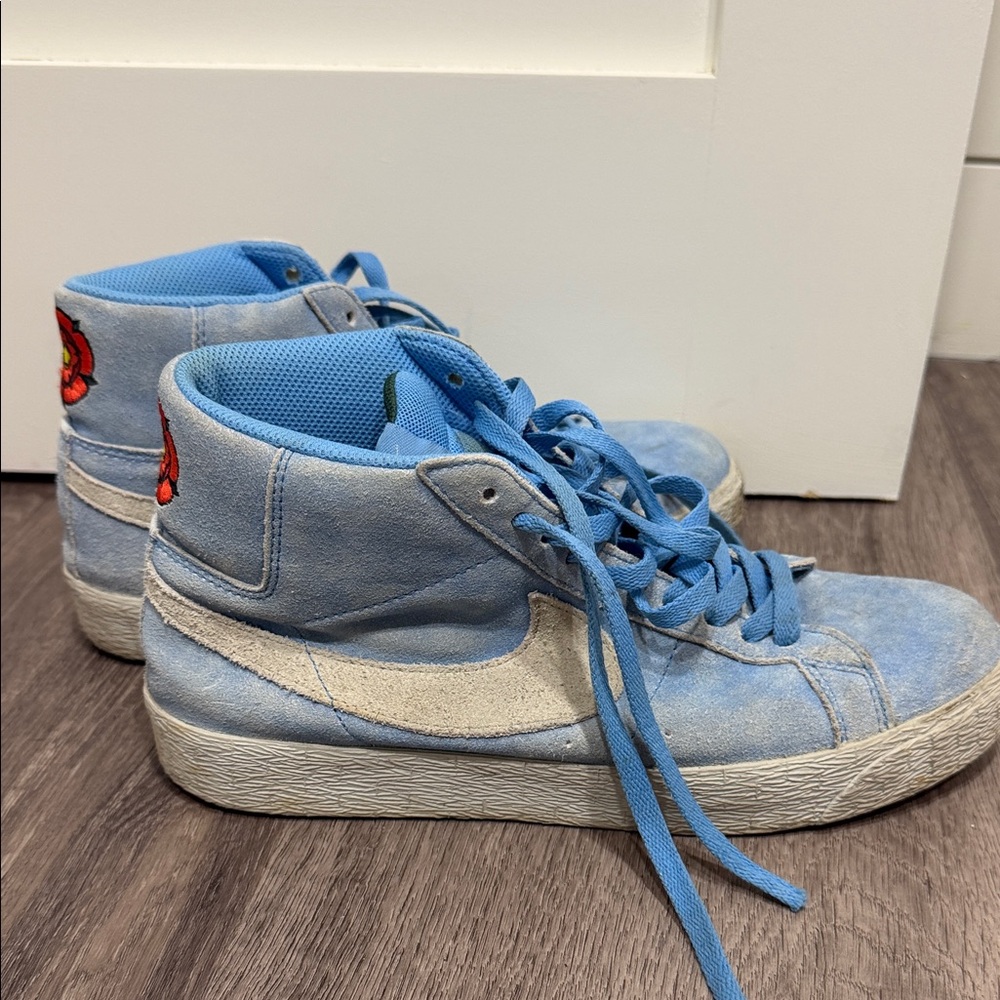 Nike Light Blue High-Top Sneakers